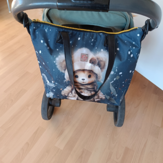 Torba do wózka " Miś w czpce " + zaczepy