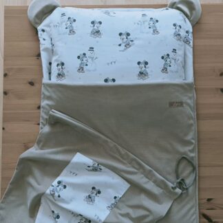 ŚPIWOREK DO PRZEDSZKOLA Z PODUSZKĄ I WORKIEM ( personalizowany) beżowy