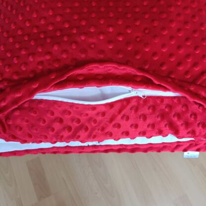 Kocyk poduszka poszewka worek do przedszkola żłobka minky bawełna imię haft Miś Strażak 4 el. - obrazek 5